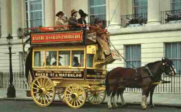 Garden Seat Omnibus c.1885-1914. This 26-seater of the late 1890s was operated by the LGOC, which used the type until the company's final changeover to motor buses in 1911.