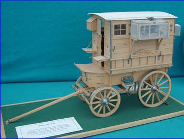 Mobile Pigeon Loft made in 1/12th scale by Brian Young